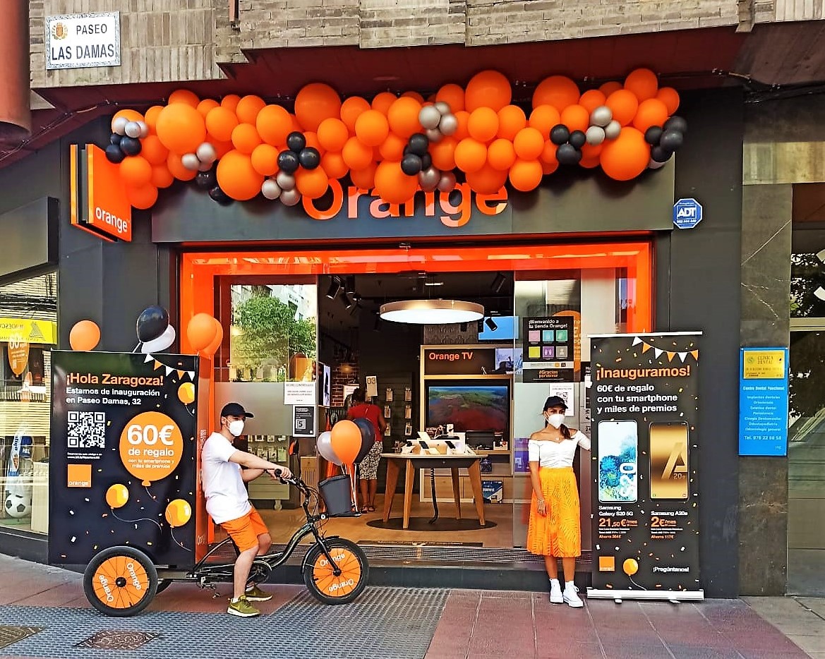 Guirnalda de Globos Tienda Orange